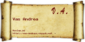 Vas Andrea névjegykártya
